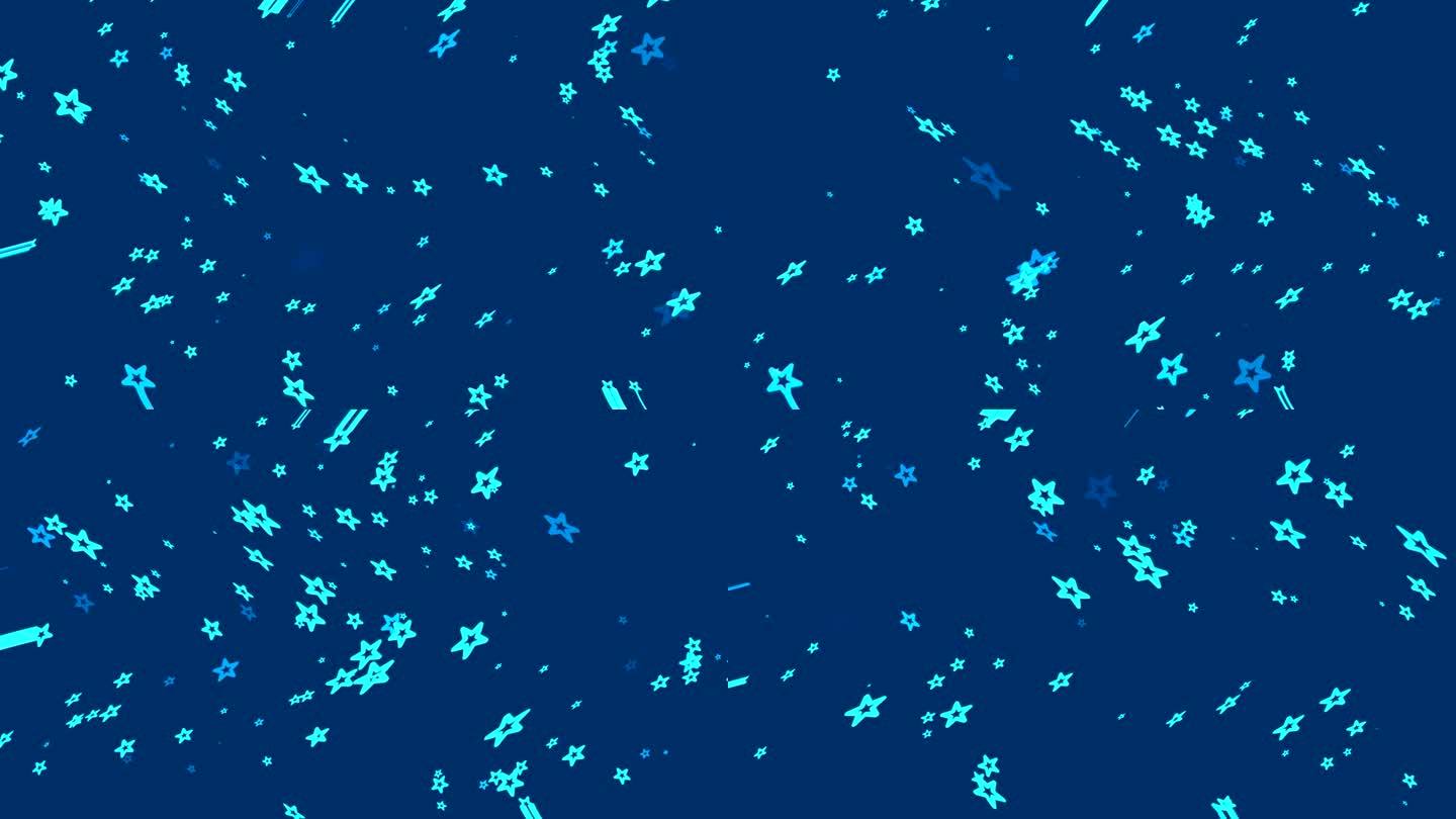 海军蓝背景，星星以波浪的形式出现和消失，抽象。