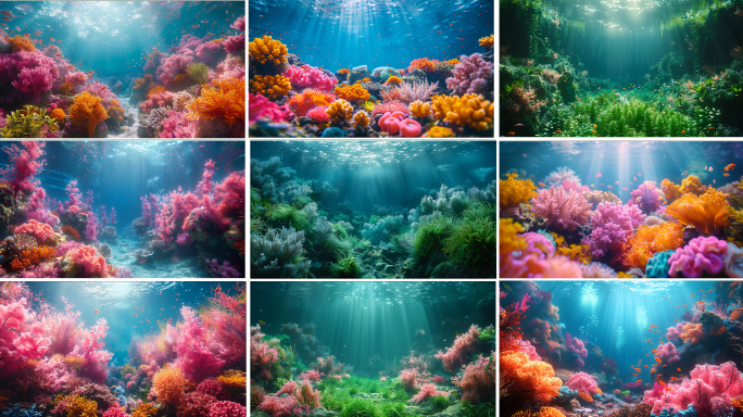 海底世界 珊瑚 海草