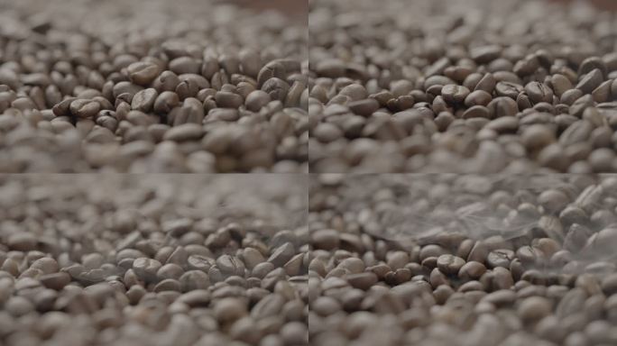 【4K原素材】咖啡豆 烟雾 原素材可调色