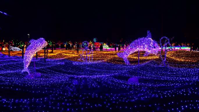 4k 霓虹灯灯展 元宵节