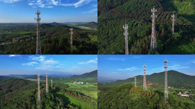 山区5G信号塔通讯塔铁塔 中国联通信号塔
