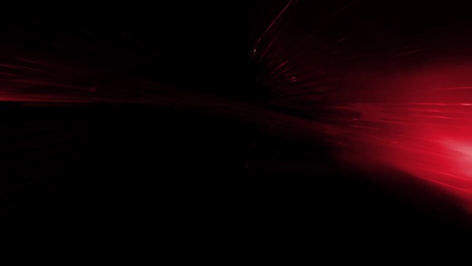 移动红色闪光流星之间的粒子飞行-隧道，螺旋，抽象的背景