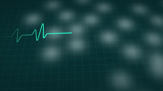 心电图心脏监测器在蓝色网格上跳动(环路)