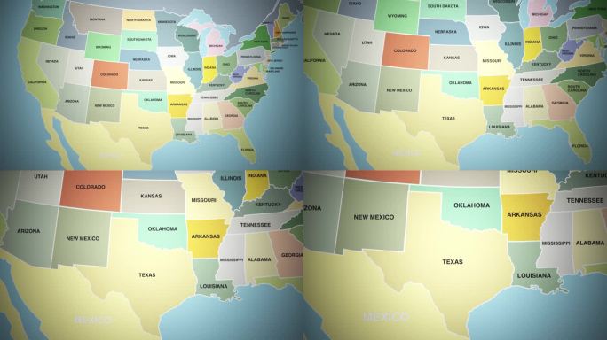 ID: 1968223643

美国地图的数字动画放大到德克萨斯州