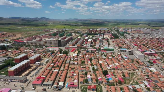 航拍武川县县城