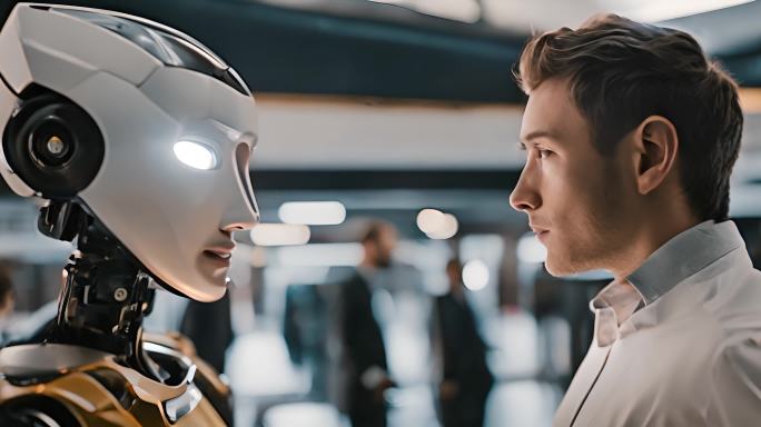 AI演绎 人类与机器人的对话人工智能