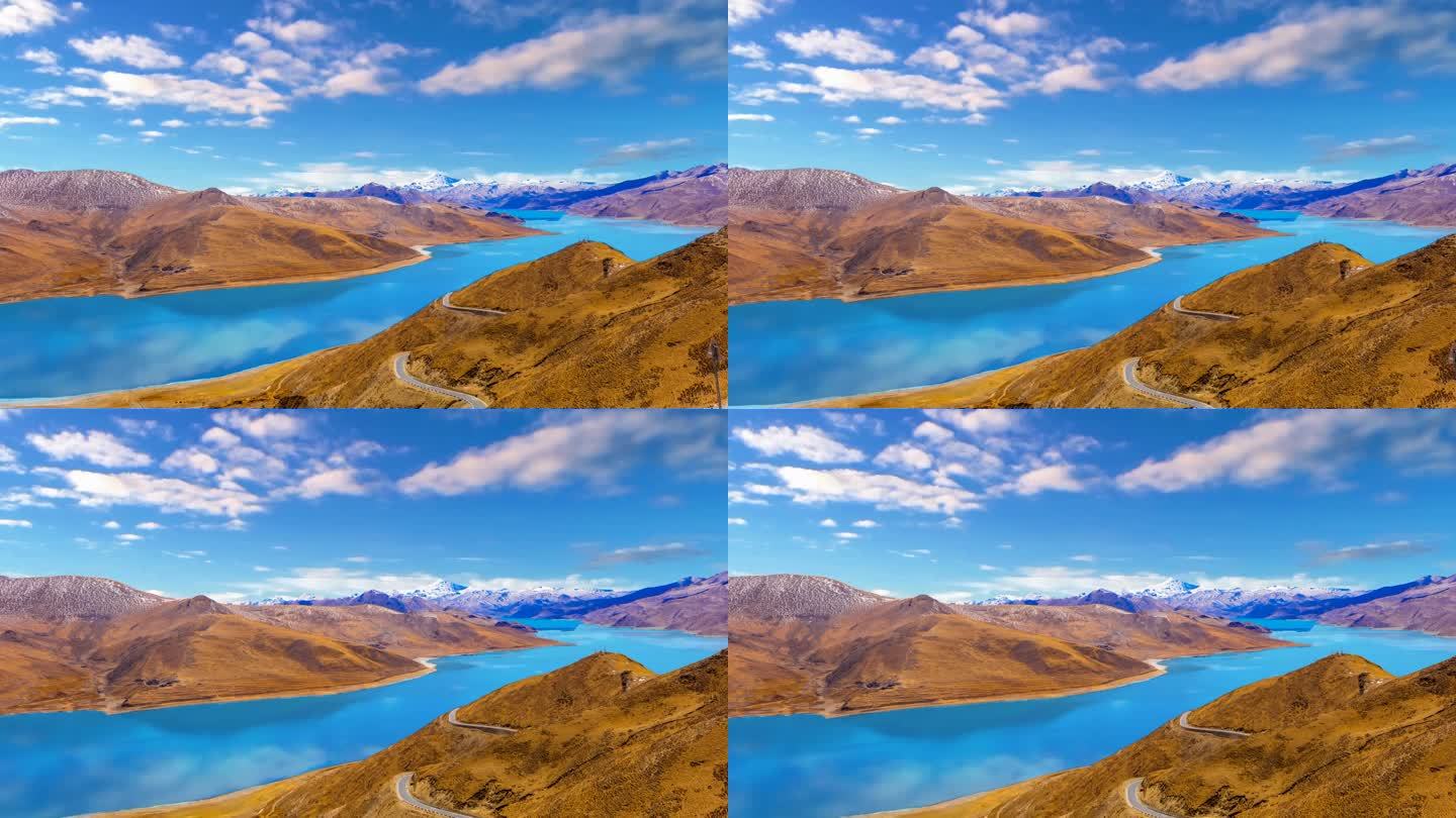 西藏三大圣湖羊卓雍措湖