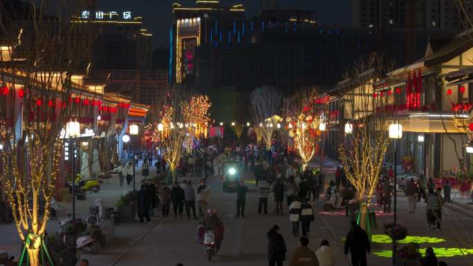 武义古城文昌阁步行街南门夜景