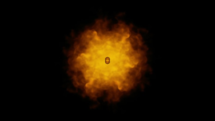 火球能量效应爆炸爆炸向相机发光的火焰与alpha通道