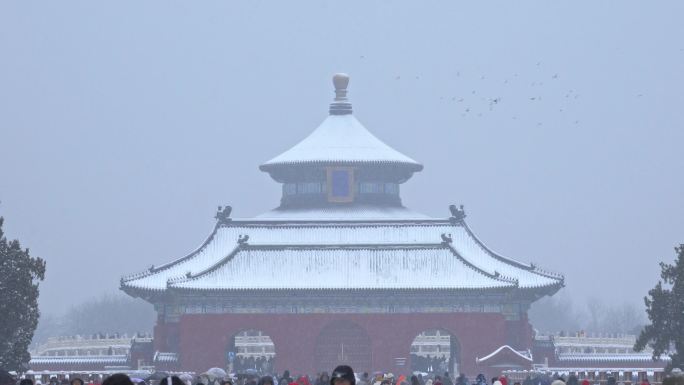 北京天坛雪景