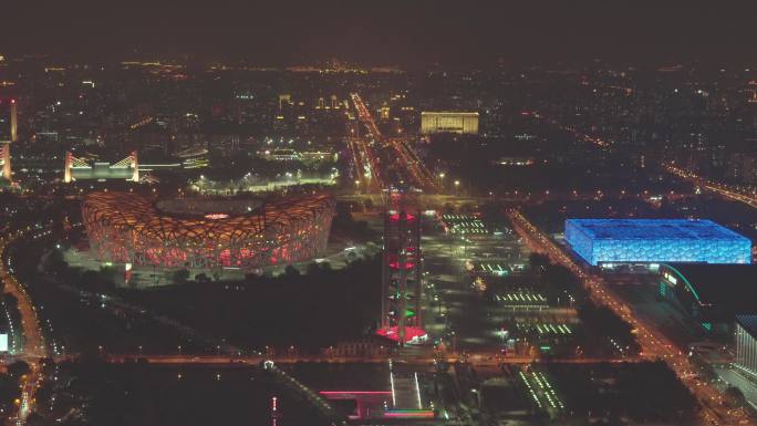 北京鸟巢夜景