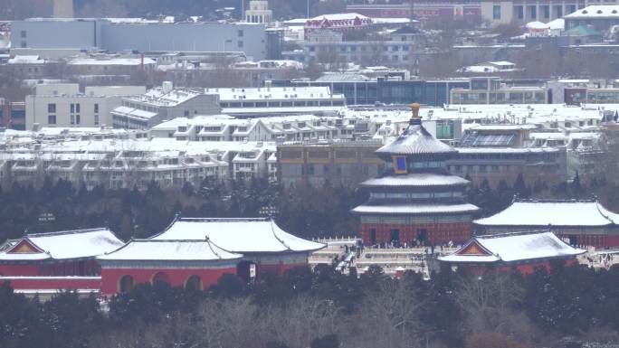 北京天坛雪景