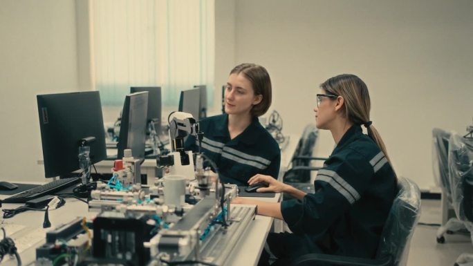 赋予机器人行业中的女性权力:两位工程师通过团队合作推动创新和效率。