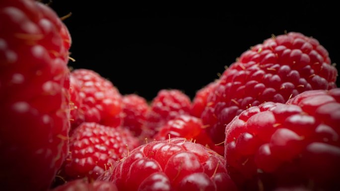 树莓草莓特写水果展示树莓特写