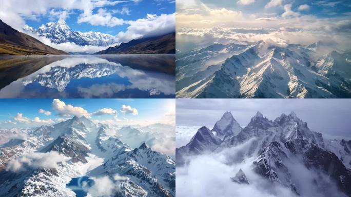 山雪山山峰山脉意境风景