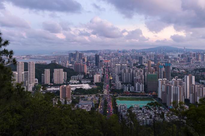 板障山 拱北 澳门 横琴 延时（日转夜）