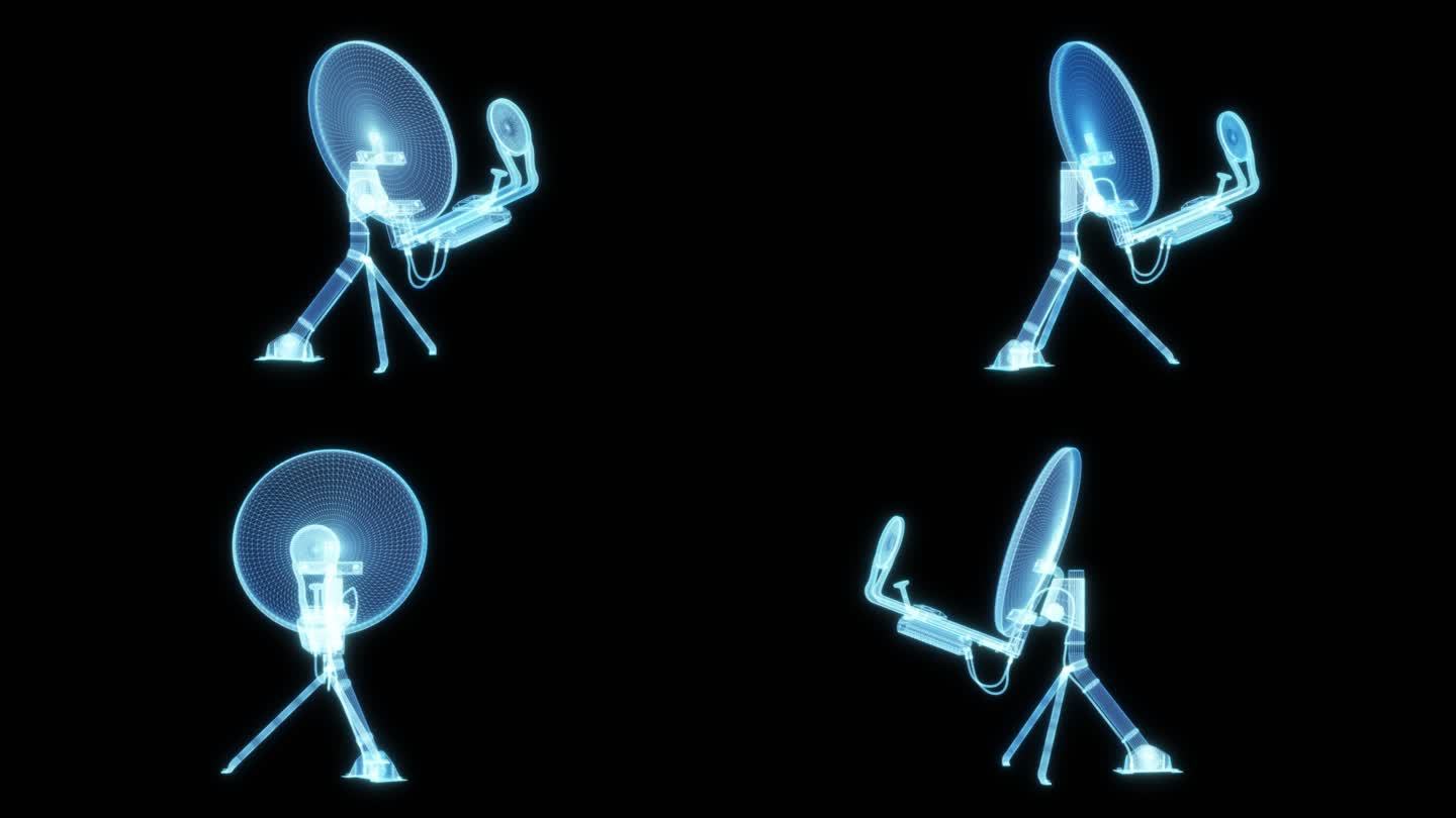 雷达信号接收器 科技雷达 3D 蓝色