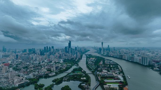 台风来临前的广州