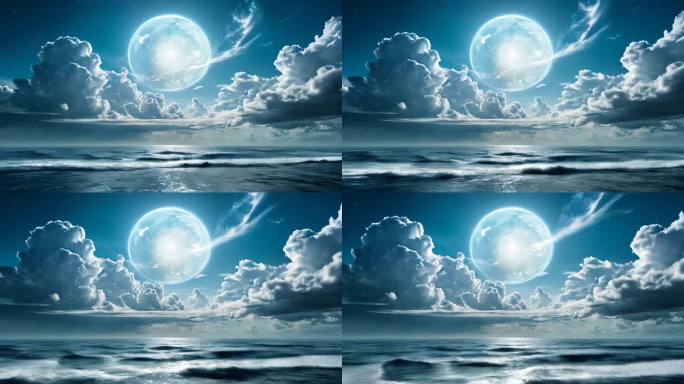 幻想空间云海海面艺术三维迷幻舞台动态