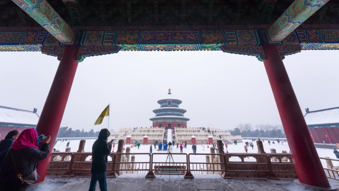 北京天坛雪景