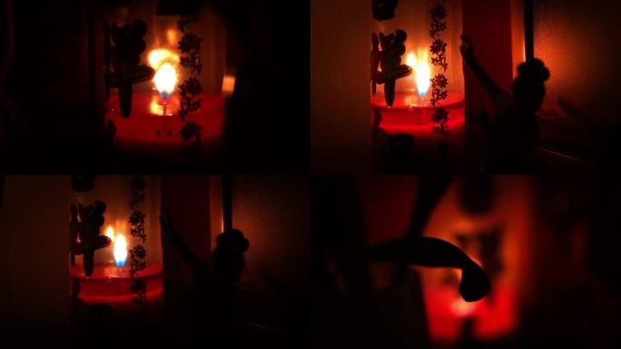 夜晚蜡烛孤独恐怖空镜