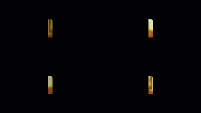 第一黄金闪耀光运动文本动画黑色抽象背景。推广广告概念隔离使用QuickTime Alpha通道进展4