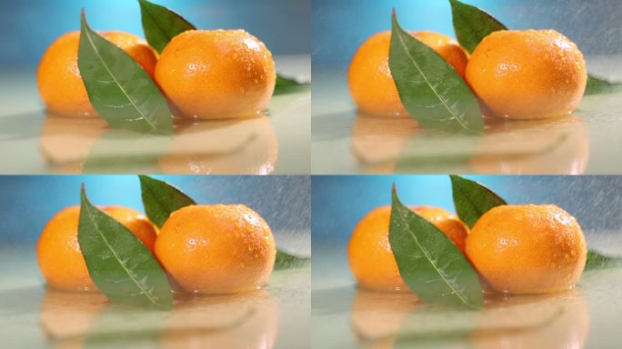 朝橘子喷水 实拍高清 升格