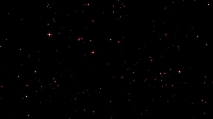 闪亮的红星粒子效果材质背景(黑色背景)