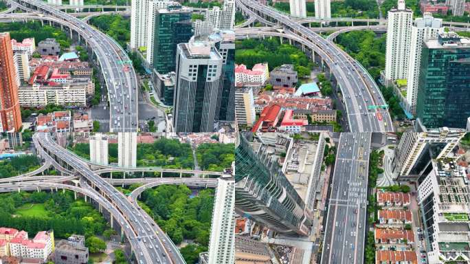 上海市黄浦区市区延安东路立交桥高架桥汽车