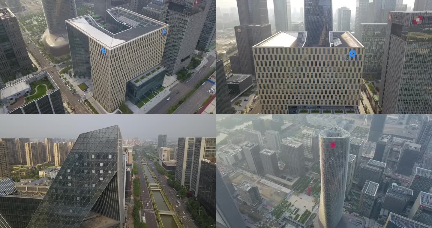 宁波东部新城建行环境4K航拍