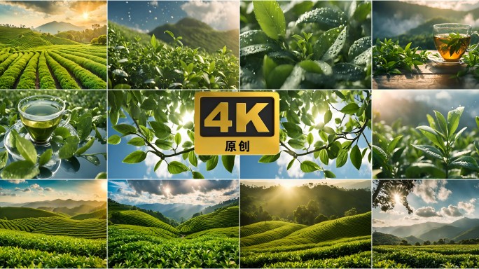 【合集】茶叶茶艺茶园采茶茶红茶绿茶春茶