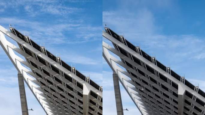 巴塞罗那太阳能电池板在港口论坛垂直