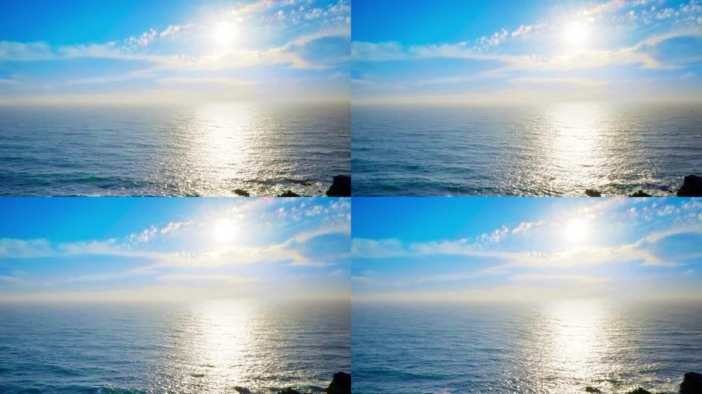 天堂的海洋和日落。