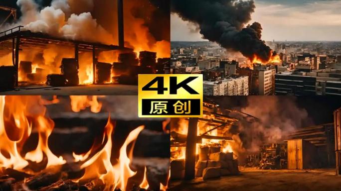 【大合集】火灾事故化工厂城市楼房起火动画