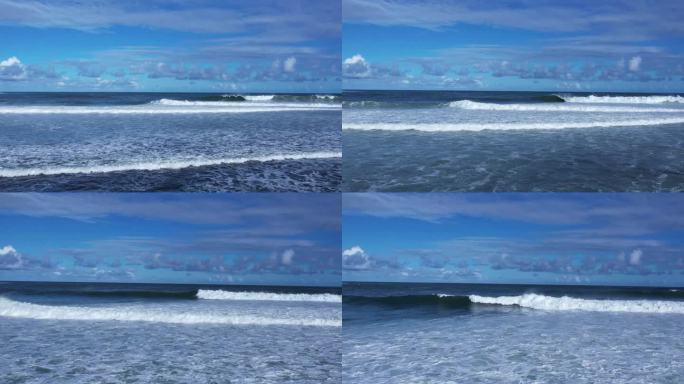 航拍，大海海浪浪花后浪推前浪，18秒