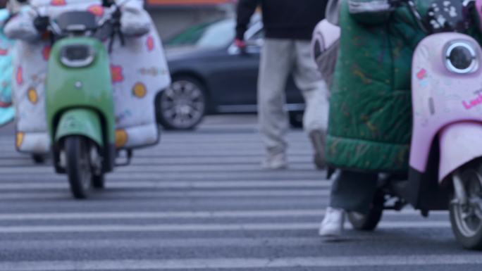 人潮车流 人流车流 街道 上班下班 城市