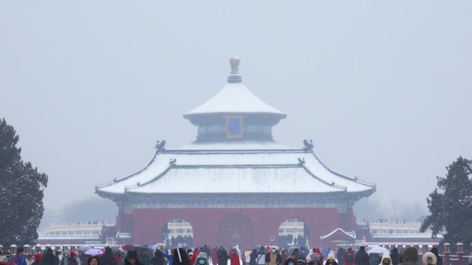 北京天坛雪景