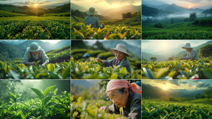 茶山/茶园/采茶叶/茶叶种植