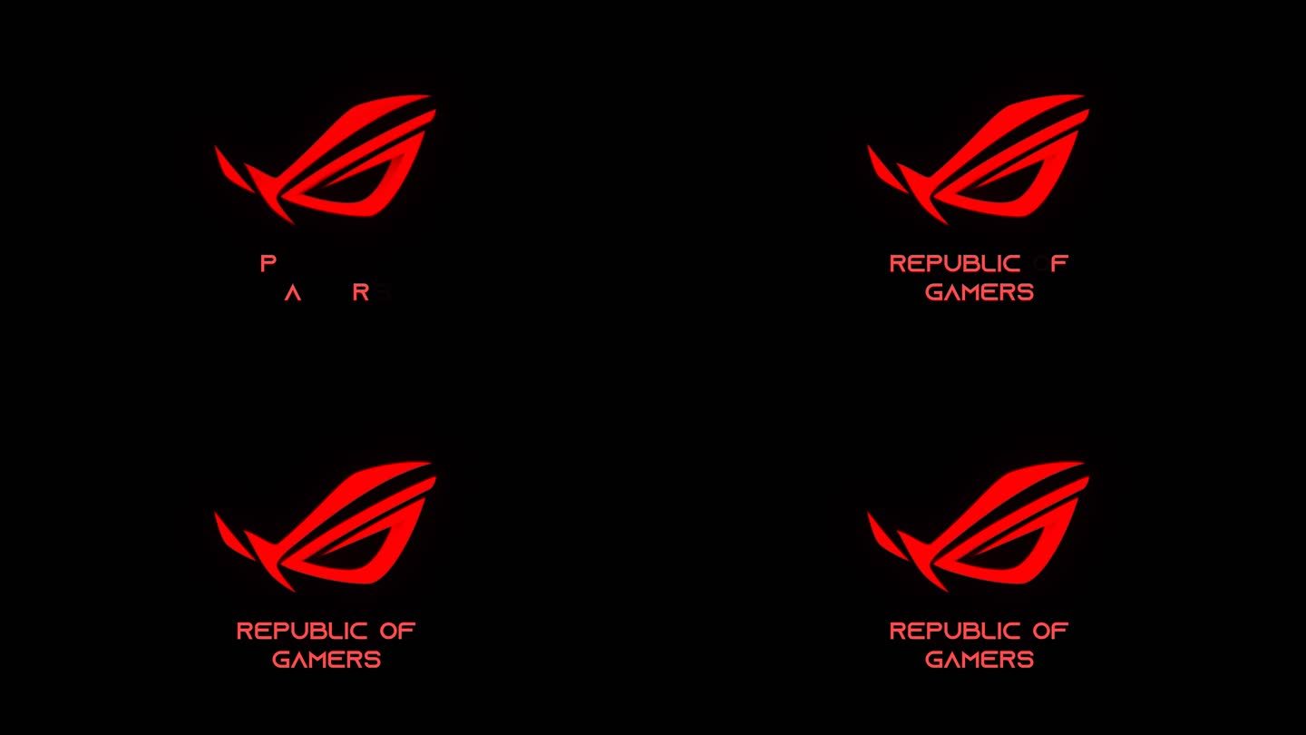 rog风格动态logo 光线切割AE