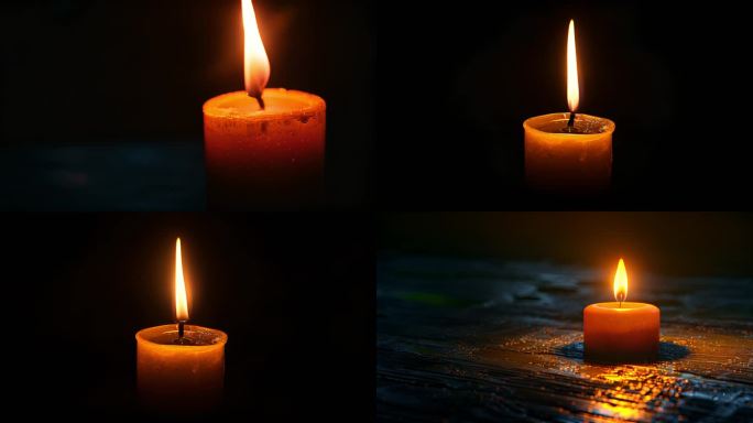 唯美蜡烛 微弱的蜡烛 祈福 挑灯夜读