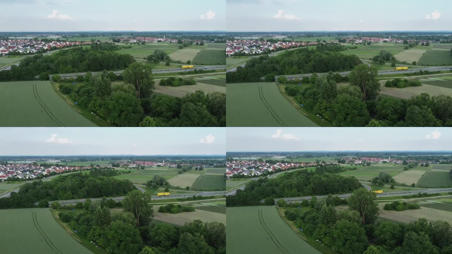 无人机拍摄的景观在普法尔茨