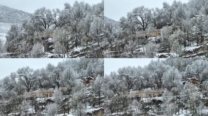 松潘古城雪景原始素材