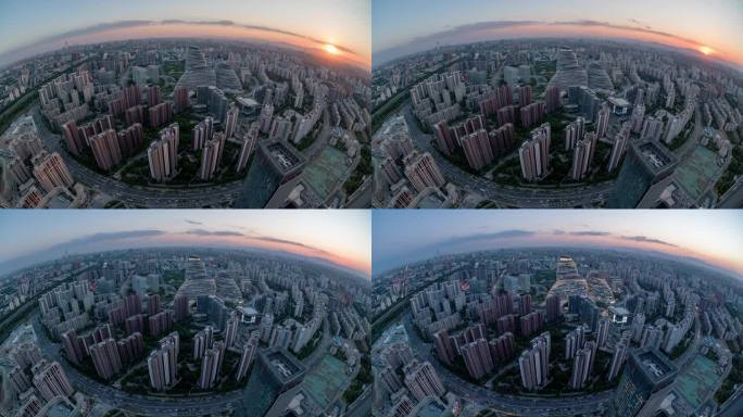 北京宣传片望京CBD建筑群日转夜延时摄影