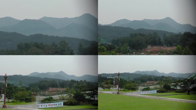 忠清北道，忠州市附近风景如画的群山。韩国