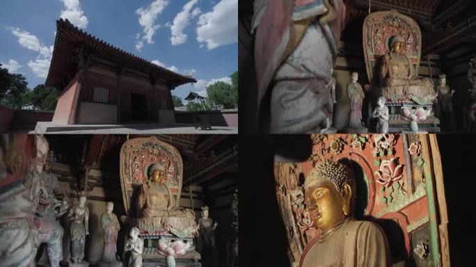 4K山西忻州五台山南禅寺唐代建筑塑像国宝