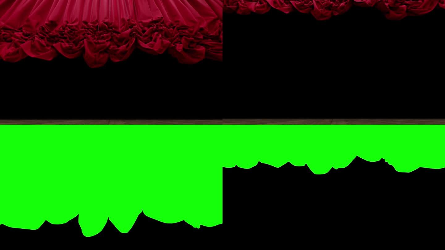 奥地利剧院的红色幕布优雅地升起和落下，它的缎面织物吸引了舞台上的聚光灯。