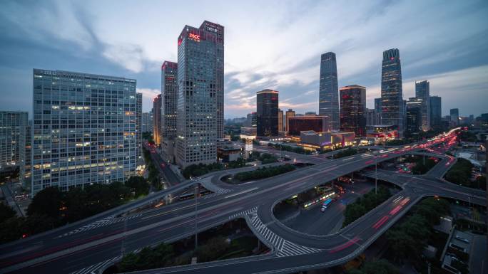 北京城市风景 国贸桥