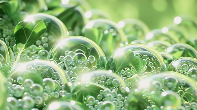 绿色萃取精华精华水球细胞分子护肤品化妆品