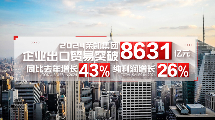 无插件）红色数据文字字幕图文展示