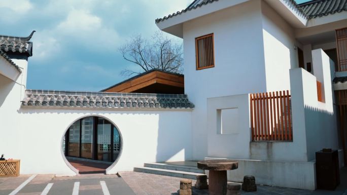 古风建筑 庭院 中式庭院 庭院酒店 后院